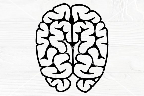 Brain Silhouette SVG for Crafts & Graphics