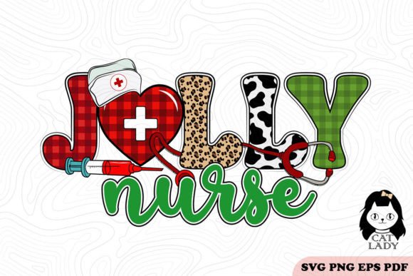 Jolly Nurse Plaid: Graphics for Crafts
