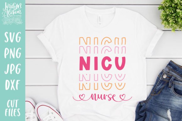 Nicu Nurse Stacked SVG: Graphics for Crafts