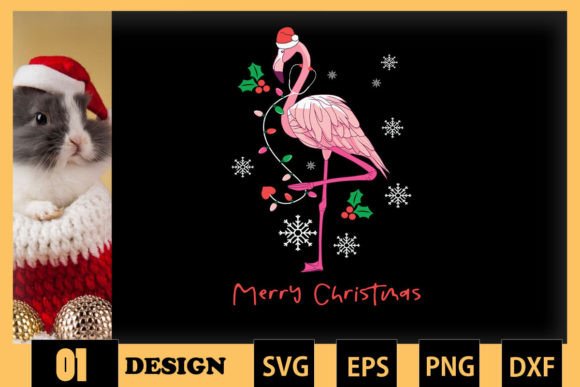 Nurse Flamingo Christmas SVG for Crafts & Graphics