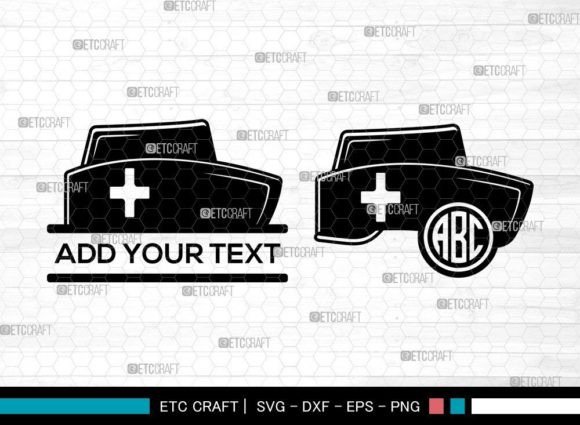 Nurse Hat Monogram SVG: Graphics for Crafts & Blogs