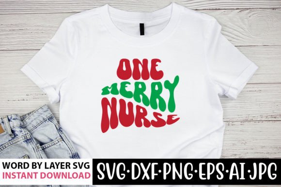 One Merry Nurse Retro SVG: Graphics for Crafts