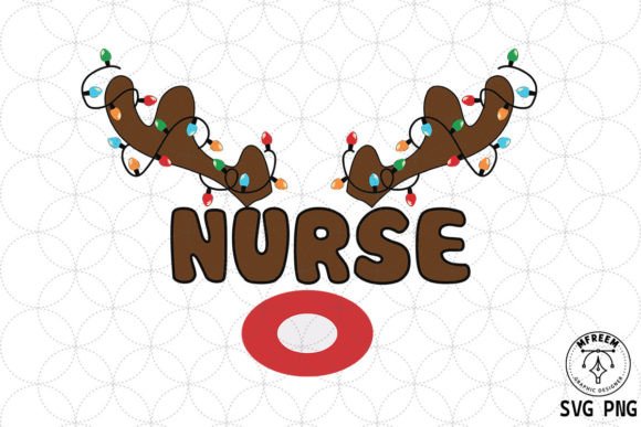 Retro Nurse Christmas Graphics for Crafts