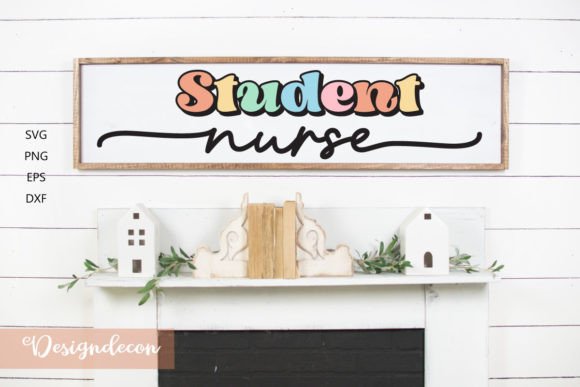 Student Nurse Retro SVG for Crafts & Graphics